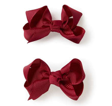 Load image into Gallery viewer, Burgundy Piggy Tail Hair Clips- Pair