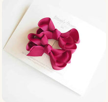 Load image into Gallery viewer, Burgundy Piggy Tail Hair Clips- Pair