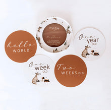 Load image into Gallery viewer, Fox &amp; Hazelnut Reversible Milestone Cards