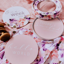 Load image into Gallery viewer, Blushing Beauty &amp; Musk Pink Reversible Milestone Cards