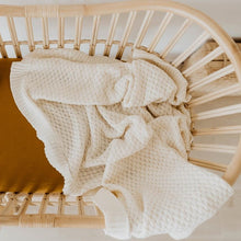 Load image into Gallery viewer, Cream Diamond Knit Blanket