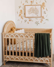 Load image into Gallery viewer, Eucalypt- Fitted Cot Sheet