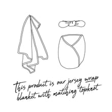 Load image into Gallery viewer, Vintage Blossom Jersey Wrap &amp; Topknot Set