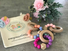 Load image into Gallery viewer, SLB HEXA Beech Wood Rattle Teether