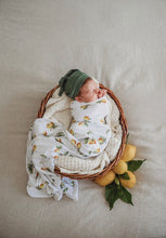Load image into Gallery viewer, Lemon Jersey Wrap &amp; Beanie Set