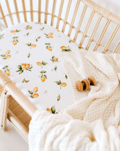 Load image into Gallery viewer, Lemon- Fitted Bassinet Sheet/ Change Pad Cover