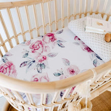 Load image into Gallery viewer, Lilac Skies- Fitted Bassinet Sheet/ Change Pad Cover