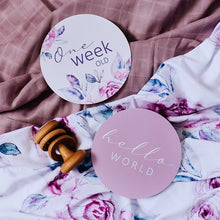 Load image into Gallery viewer, Lilac Skies &amp; Butterfly Lilac Reversible Milestone Cards