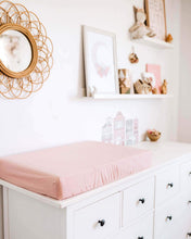 Load image into Gallery viewer, Lullaby Pink- Fitted Bassinet Sheet/ Change Pad Cover