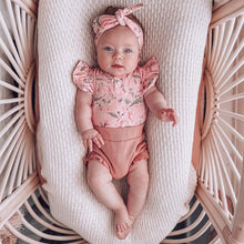 Load image into Gallery viewer, Pink Wattle Short Sleeve Bodysuit- Organic Baby Clothing