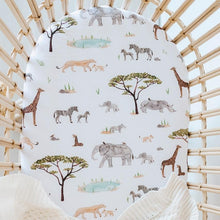 Load image into Gallery viewer, Safari- Fitted Bassinet Sheet/ Change Pad Cover