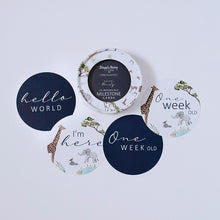 Load image into Gallery viewer, Safari &amp; Navy Reversible Milestone Cards