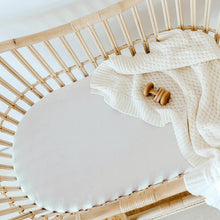 Load image into Gallery viewer, Stone- Fitted Bassinet Sheet/ Change Pad Cover