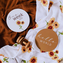 Load image into Gallery viewer, Sunflower &amp; Bronze Reversible Milestone Cards