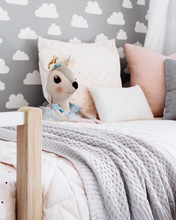 Load image into Gallery viewer, Warm Grey Diamond Knit Blanket