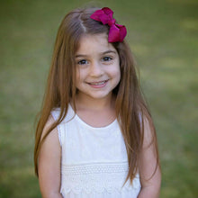 Load image into Gallery viewer, Burgundy Medium Bow Hair Clip