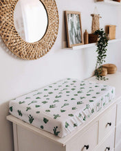 Load image into Gallery viewer, Cactus- Fitted Bassinet Sheet/ Change Pad Cover