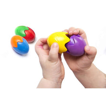 Load image into Gallery viewer, First Creations Easi-Grip Egg Shaped Crayons Assorted 3 Pack