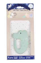 Load image into Gallery viewer, Flat Rubber Crocodile Zoo Teether- Tikiri