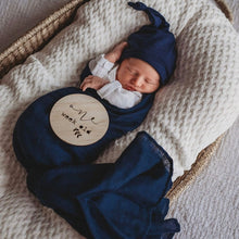 Load image into Gallery viewer, Navy Organic Muslin Wrap
