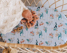 Load image into Gallery viewer, Whale- Fitted Bassinet Sheet/ Change Pad Cover
